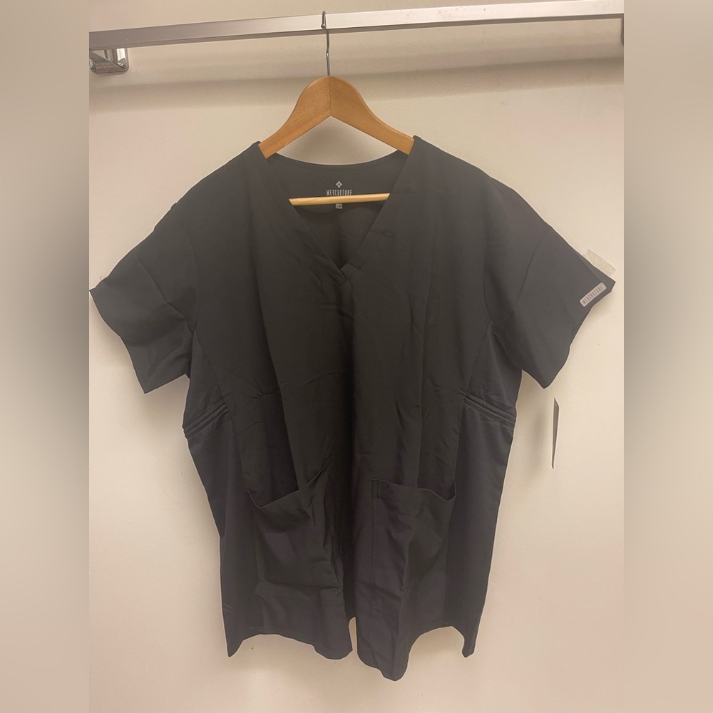 Med Couture Black Scrub Top